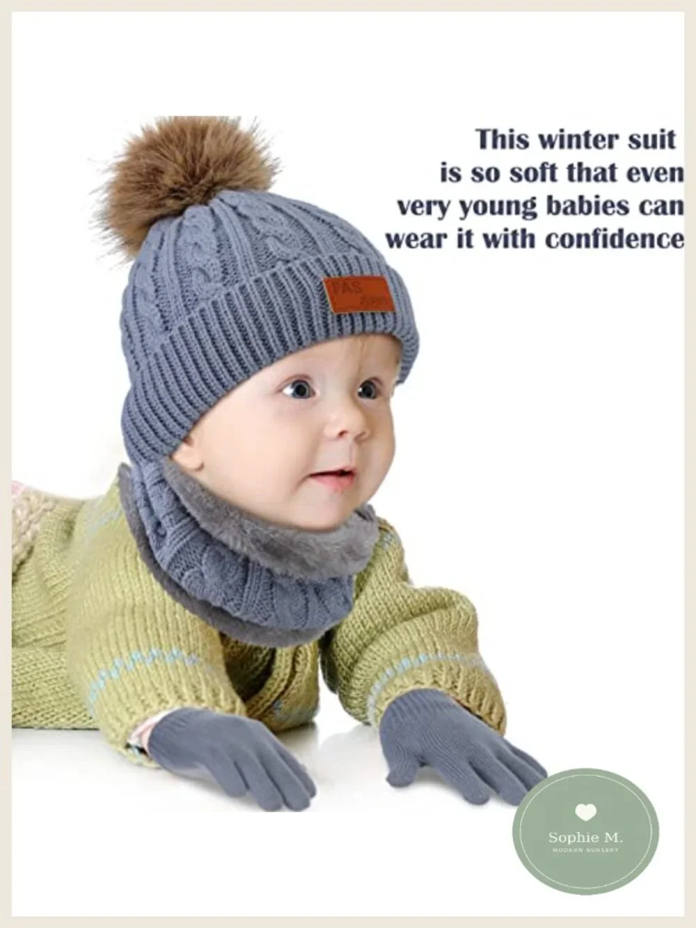 18pc Kids Winter Hat Scarf Gloves Set Knit Acrylic 1-5Y